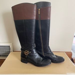 Michael Kors Fulton Harness Leather Boots